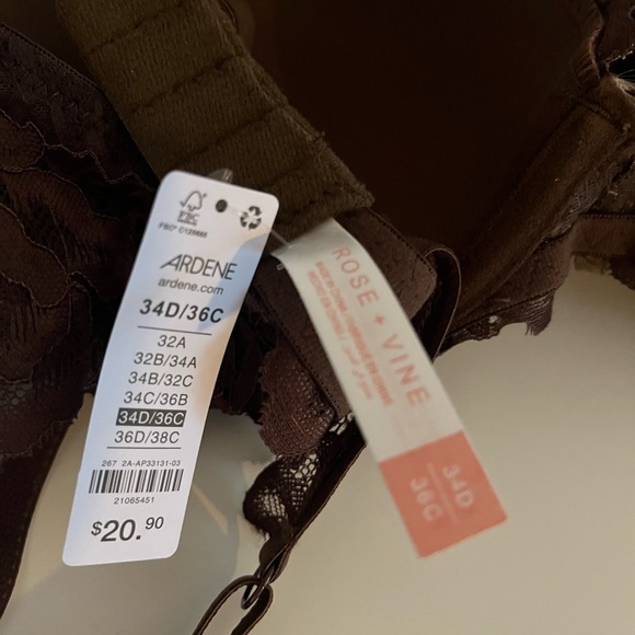 34D/ 36C Ardene brown bra NWT in package - Picture 4 of 4